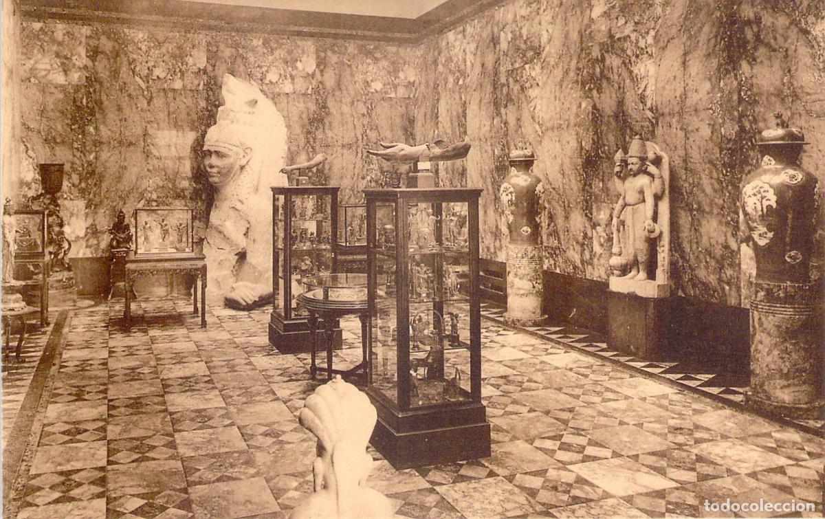 Postkarten: Postal Castillo de Mariemont, B&eacute;lgica - Interior Sala de M&aacute;rmol, Museo de Arte
