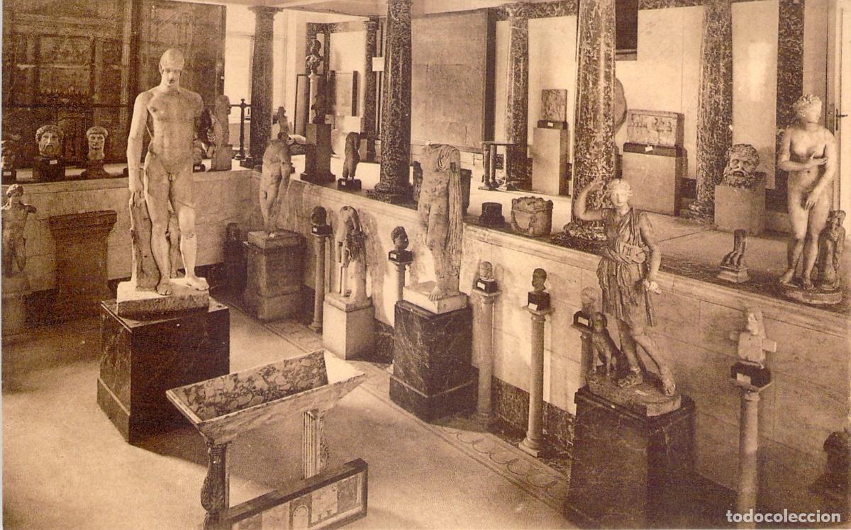 Postais: Postal Museo de Mariemont B&eacute;lgica - Sala de Antig&uuml;edades Griegas y Romanas