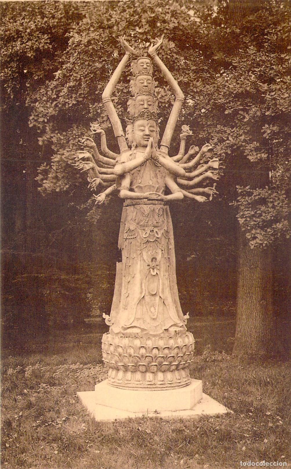 Postkarten: Postal B&eacute;lgica: Estatua Monumental Avalokitesvara, Parc de Mariemont