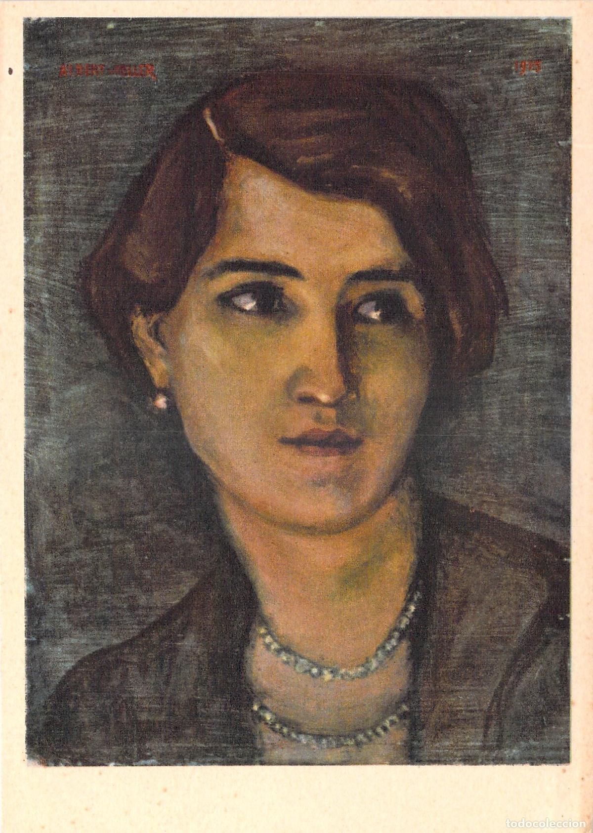 Postcards: Postal Albert von Keller Retrato Femenino Bildnis A.K. Arte Alem&aacute;n