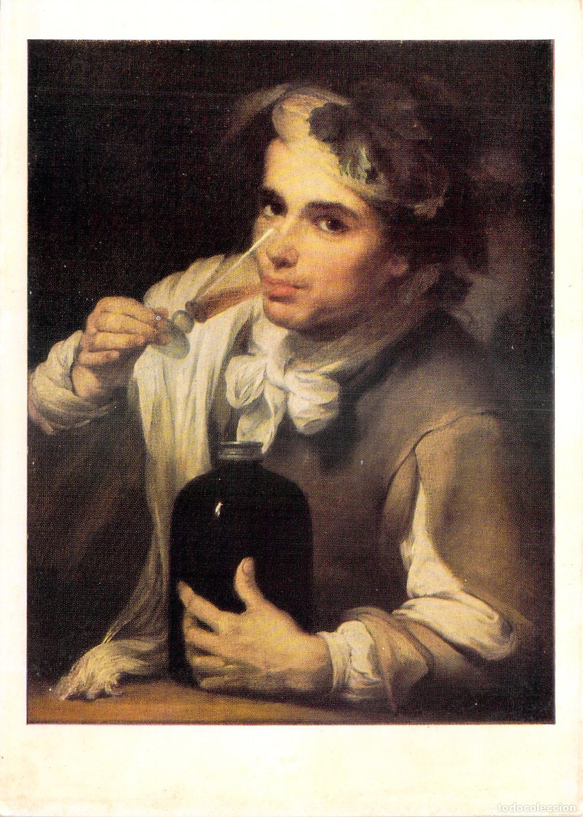 Postales: Postal Murillo Joven Bebiendo Galer&iacute;a Nacional Londres Arte Barroco &Oacute;leo