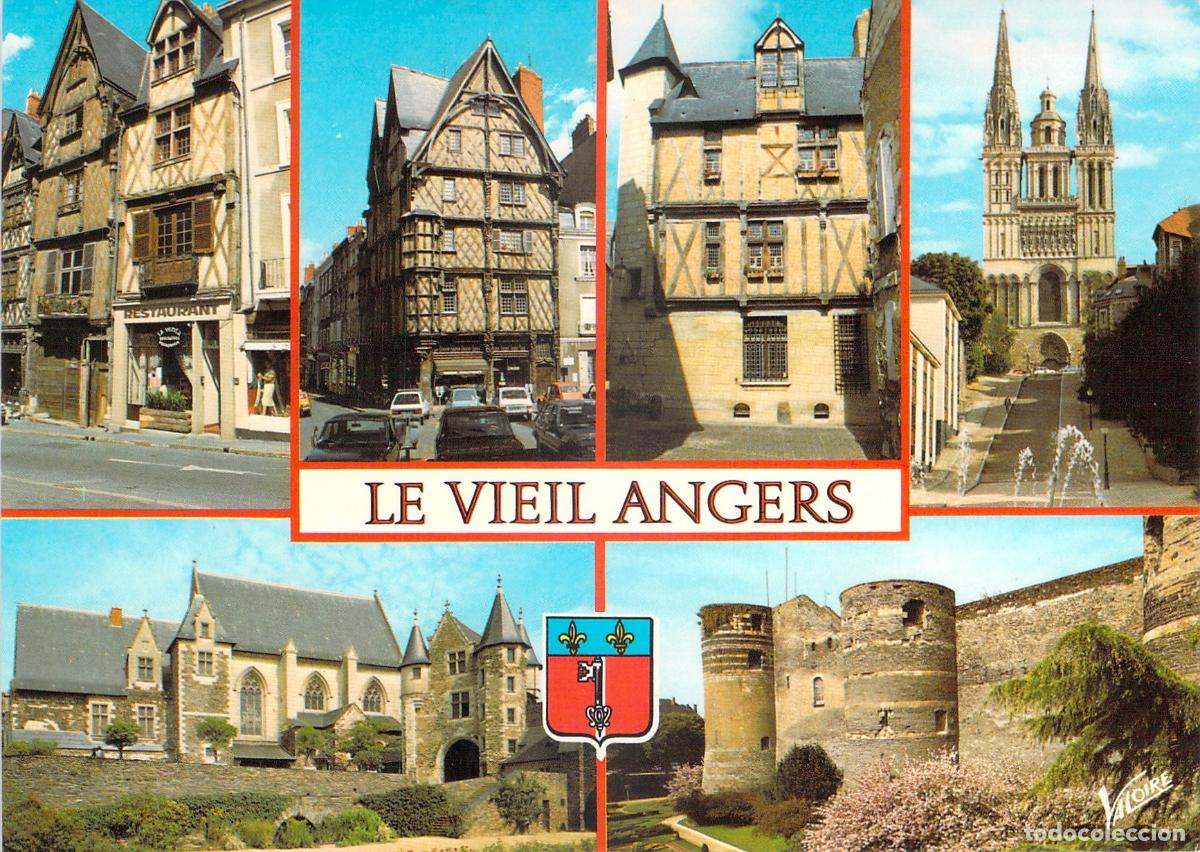 Cartoline: Postal Angers Maine-et-Loire, Les Merveilles du Maine, Castillo y Catedral