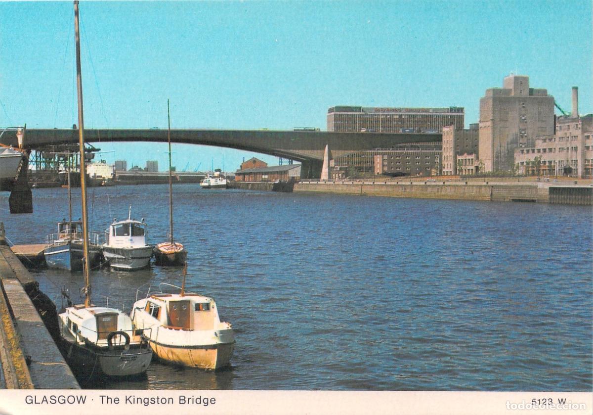Postales: Postal Glasgow, Puente Kingston sobre el R&iacute;o Clyde, Escocia