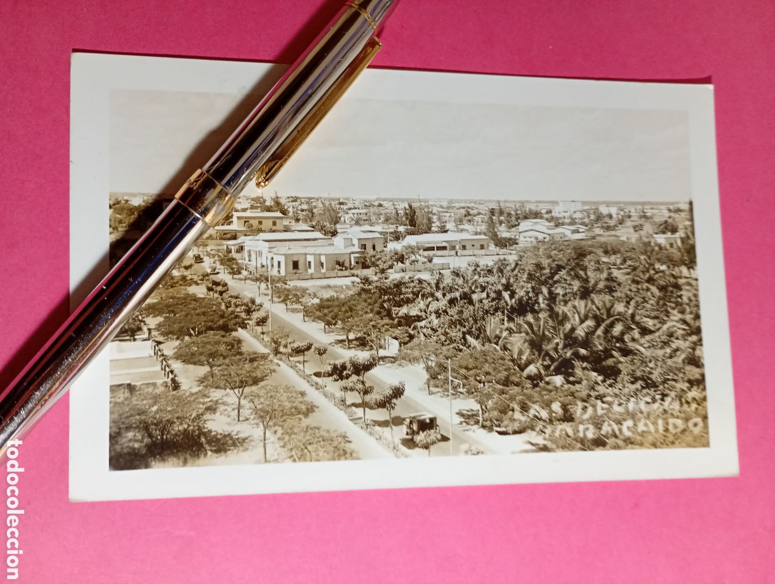 Postales: Postal vintage Maracaibo Las Delicias Venezuela B/N circulada 1955 Kodak Paper - R1315