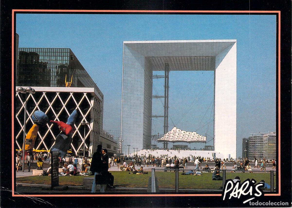 Postais: Postal Par&iacute;s La Grande Arche La D&eacute;fense Arquitectura Moderna Von Spreckelsen