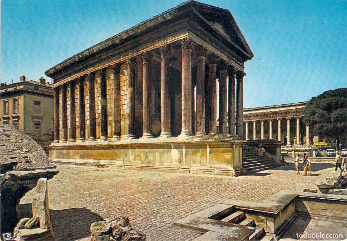 Postales: Postal Nimes Francia: La Maison Carr&eacute;e, Templo Romano del Siglo I