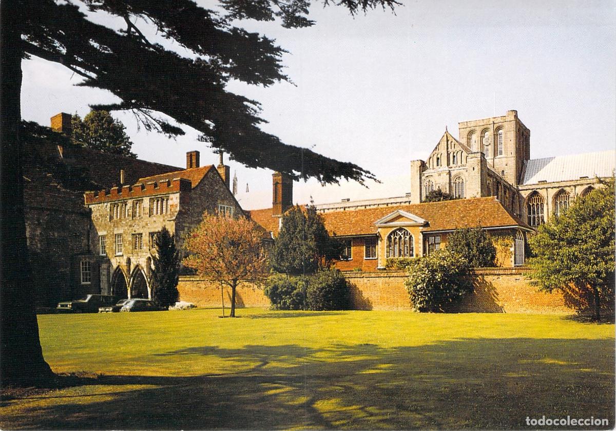 Postcards: Postal Winchester Catedral Lado Sur, Hampshire, Inglaterra. Vista Arquitect&oacute;nica.