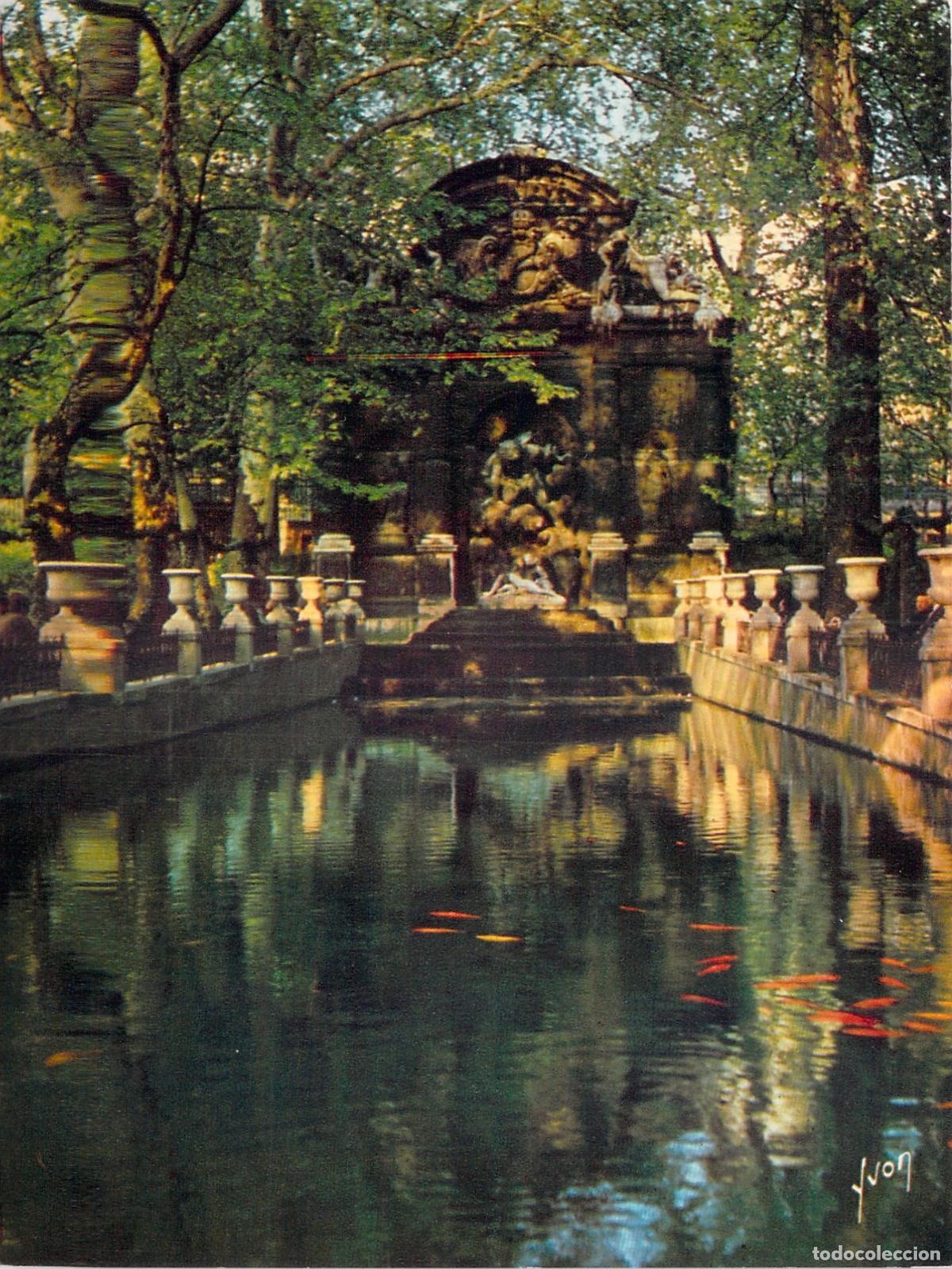 Postales: Postal Fuente M&eacute;dicis, Jard&iacute;n de Luxemburgo, Par&iacute;s, Ediciones Yvon
