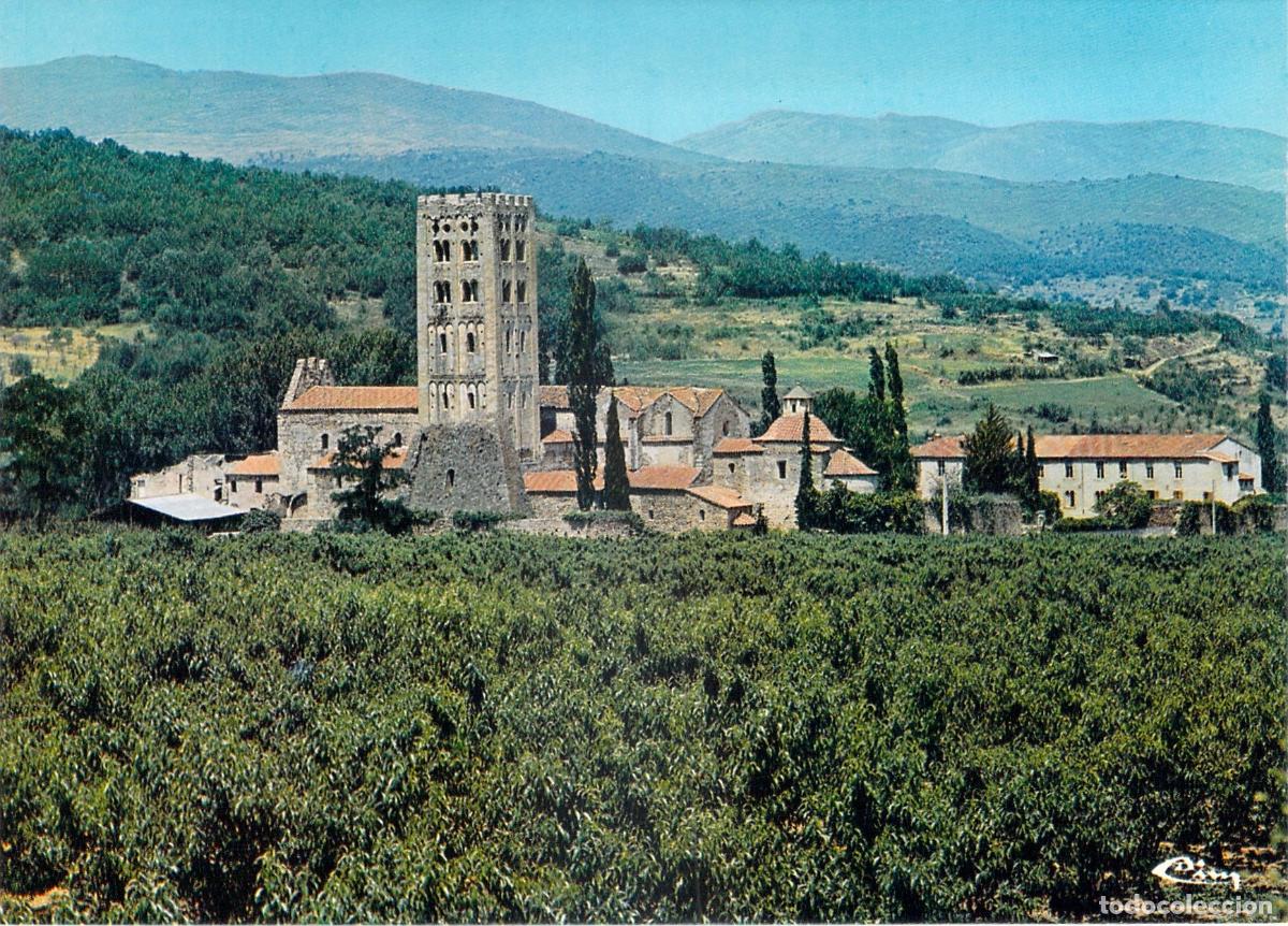 Cartes Postales: Postal Saint-Michel-de-Cuxa Francia - Iglesia Exterior y Campanario