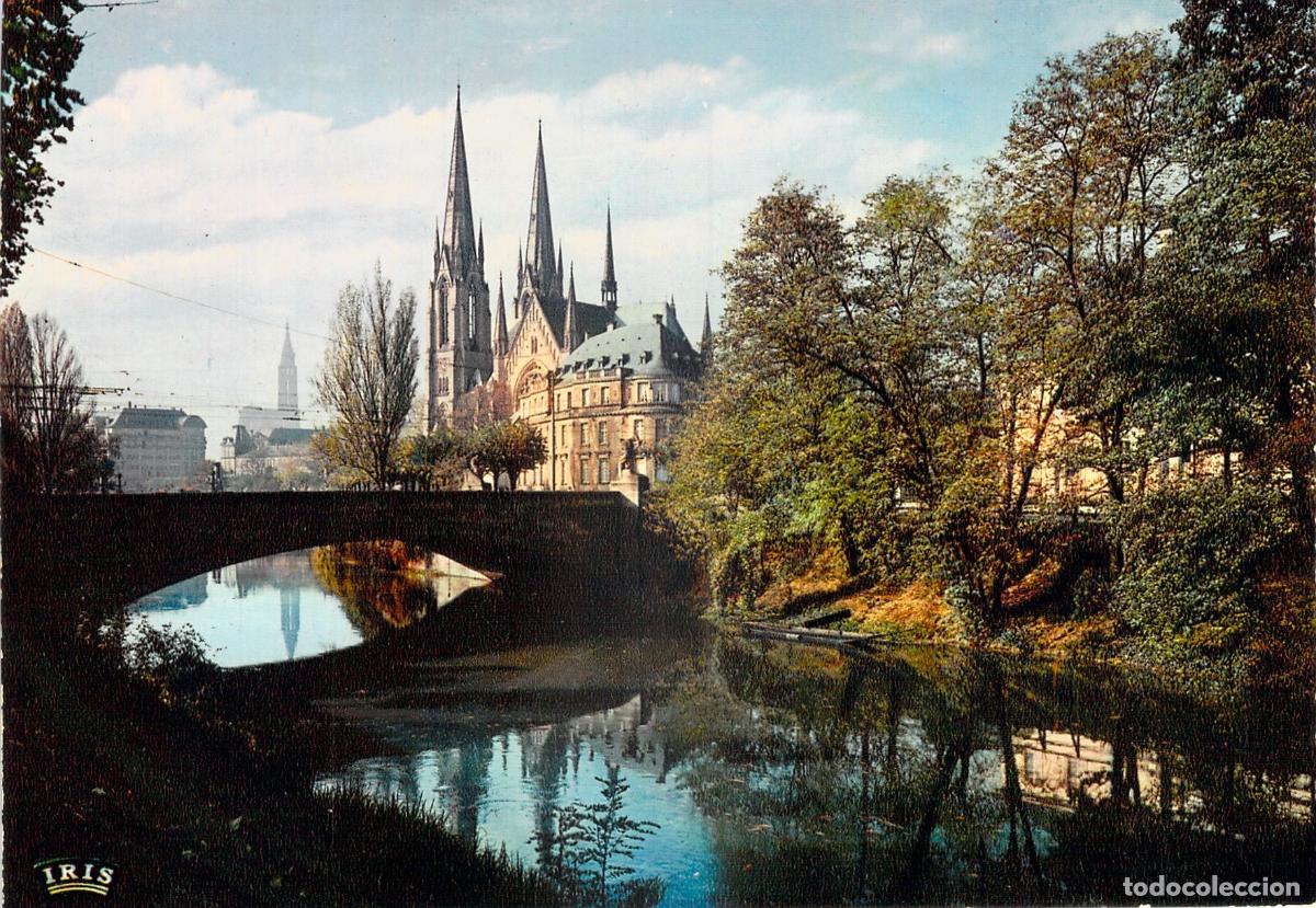 Postais: Postal Estrasburgo, Francia: Vista de la Iglesia Saint-Paul y la Catedral