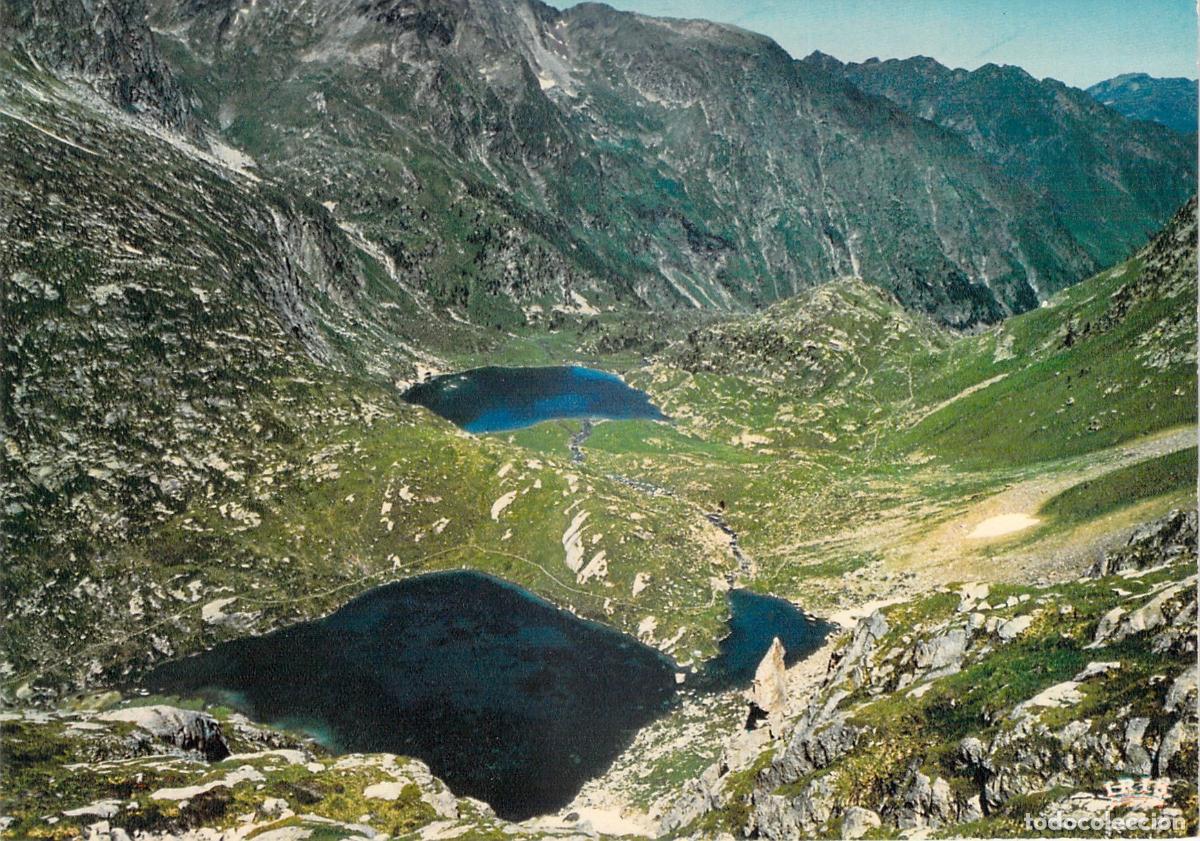 Cartoline: Postal Pirineos Franceses: Lacs de Saoussat y Espingo, Ruta Luchon a Arreau
