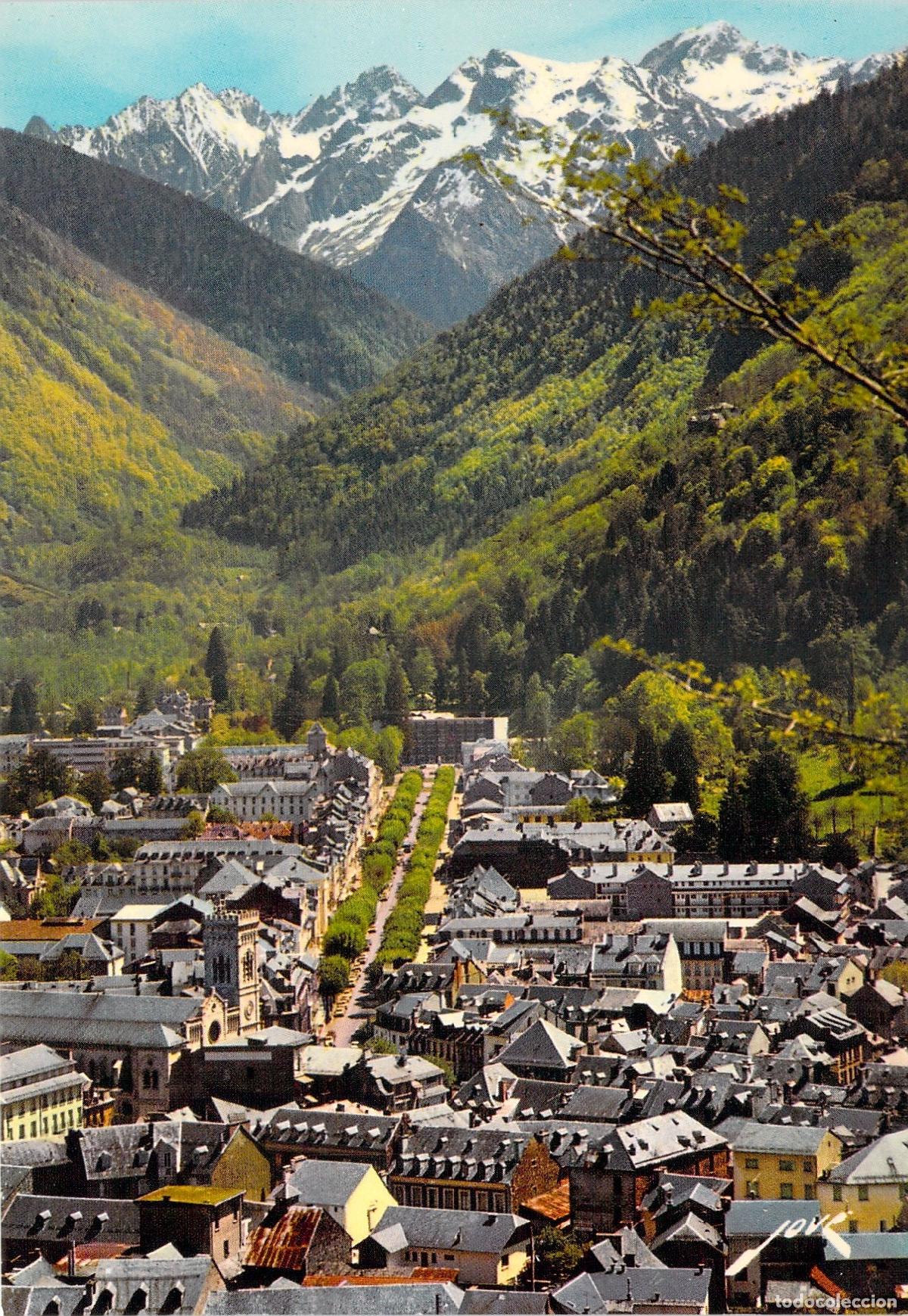 Postales: Postal Luchon (31) Pirineos Franceses Vista General Ciudad y Monta&ntilde;as