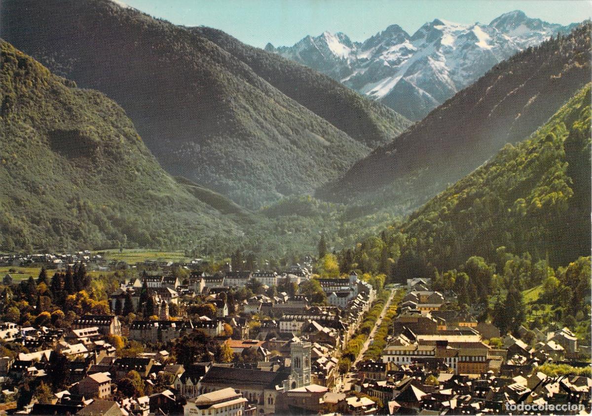 Postales: Postal Luchon, Vista General Ciudad y Puerto de V&eacute;nasque, Pirineos Franceses