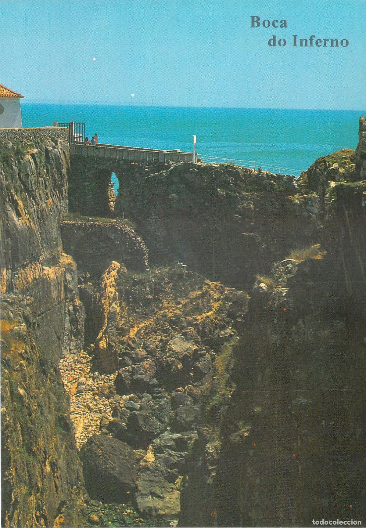Postales: Postal Boca do Inferno Cascais Portugal Acantilados Formaci&oacute;n Costera
