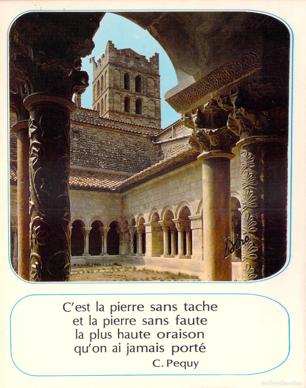 Postales: Postal Claustro Rom&aacute;nico, Arquitectura Medieval, Perpignan, Francia L-77