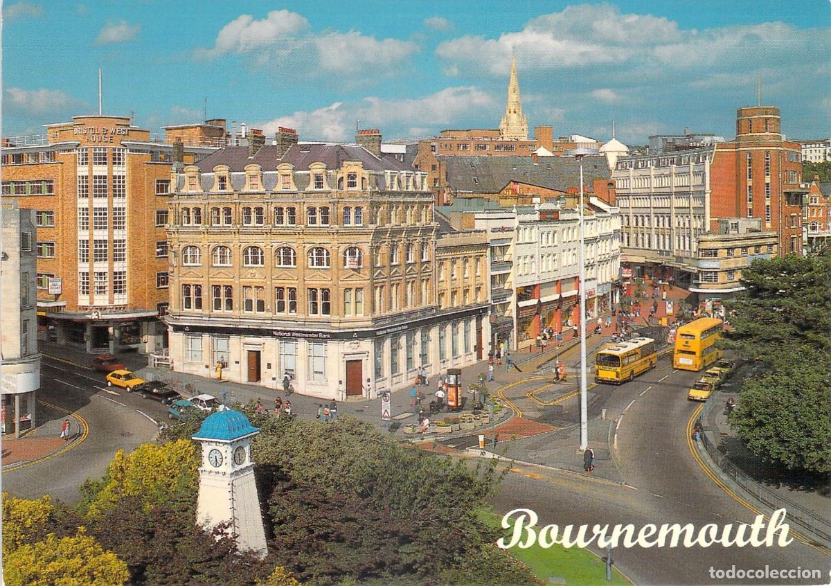 Cartes Postales: Postal John Hinde - The Square y Centro Urbano, Bournemouth, Dorset, R.U.
