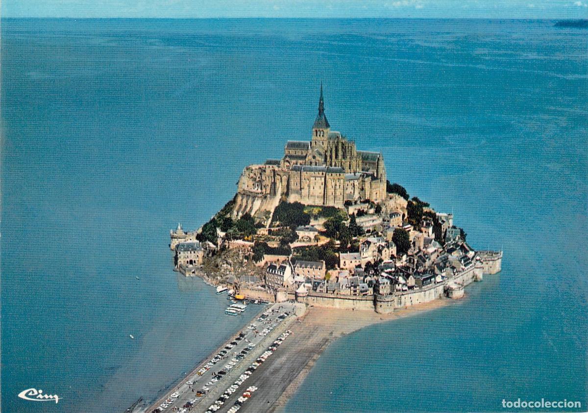 Postais: Postal Mont Saint Michel, Francia - Majestuosa Vista A&eacute;rea del Islote