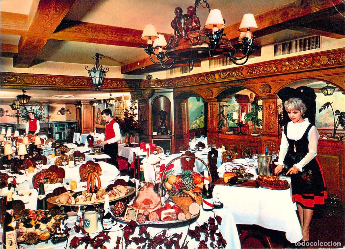 Postais: Postal Par&iacute;s L'Alsace aux Halles Interior Restaurante Alsaciano Comida
