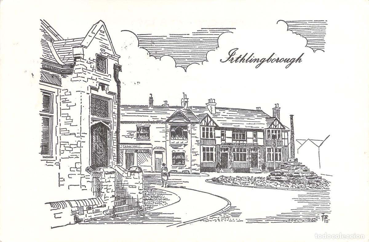 Postkarten: Postal Dibujo Irthlingborough, Northamptonshire, Reino Unido, Vista Urbana