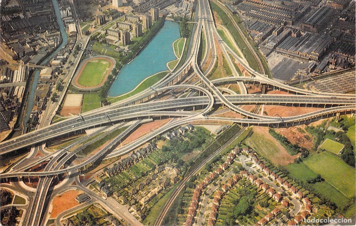 Postales: Postal Vista A&eacute;rea Cruce M6 Gravelly Hill Interchange Birmingham