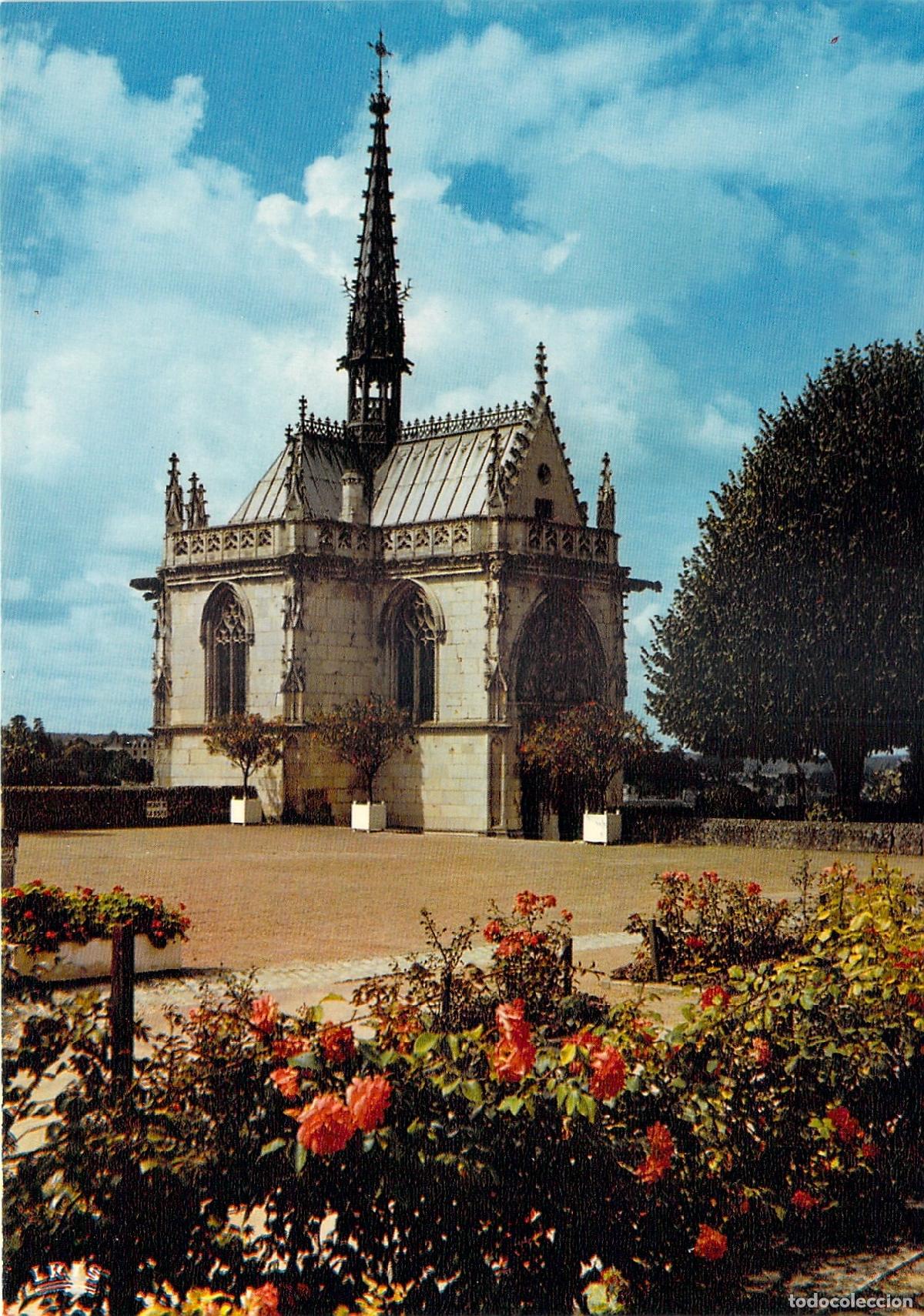 Postales: Postal Capilla de San Huberto, Parque del Castillo de Amboise, Valle del Loira
