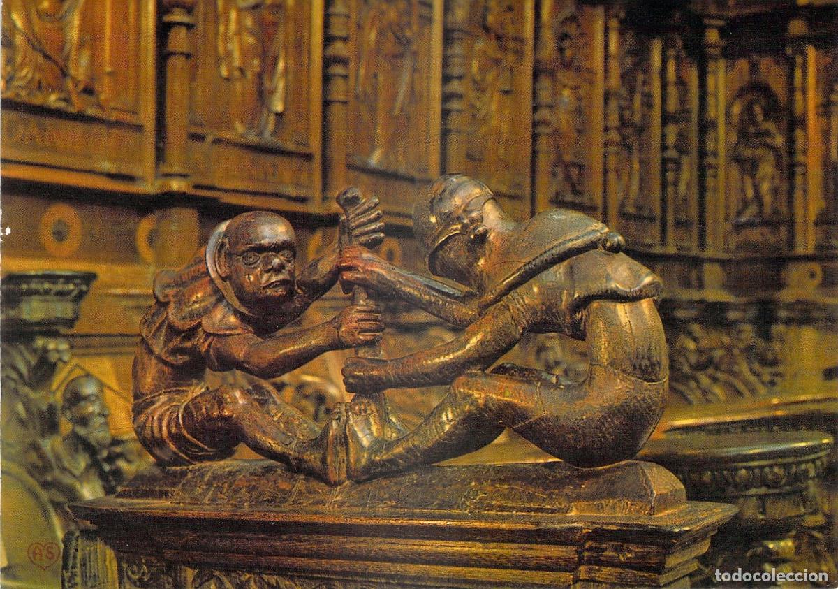 Cartoline: Postal St-Bertrand-de-Comminges Siller&iacute;a Catedral Monjes Lucha Arte Religioso