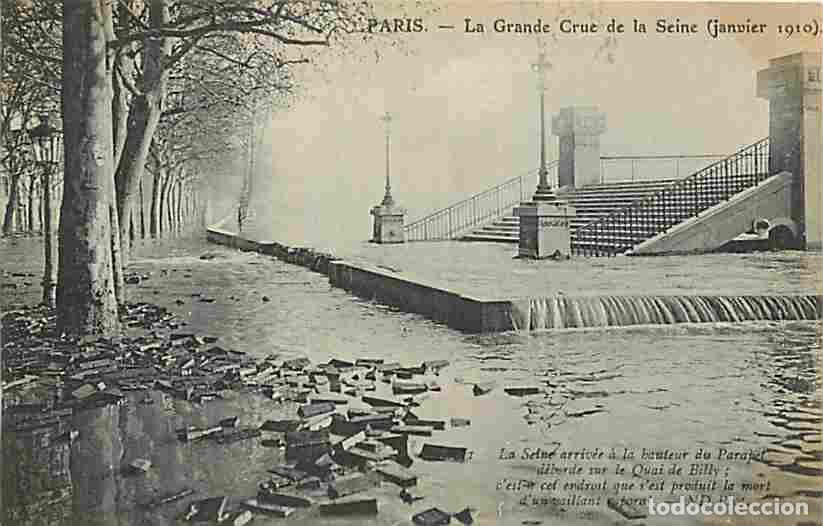 Postales: France - 75 - Paris - La Grande Crue de la Seine de Janvier 1910 - La Seine arriv&eacute;e &agrave; la hauteur du
