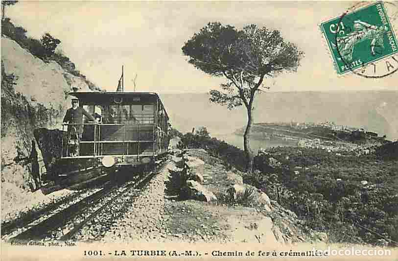 Postcards: France - 06 - La Turbie - Chemin de Fer &agrave; cr&eacute;maill&egrave;re - Anim&eacute;e - Train - CPA - Voir Scans Recto-Vers