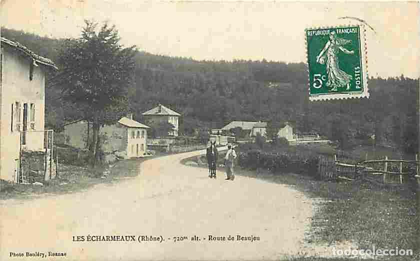 Postais: France - 69 - Les Echarmeaux - Route de Beaujeu - Anim&eacute;e - CPA - Voir Scans Recto-Verso