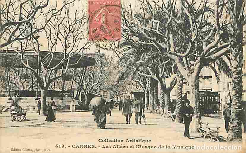 Postales: France - 06 - Cannes - Les All&eacute;es et Jiosque de la Musique - Anim&eacute;e - Coin Sup&eacute;rieur Droit Pli&eacute; - CP