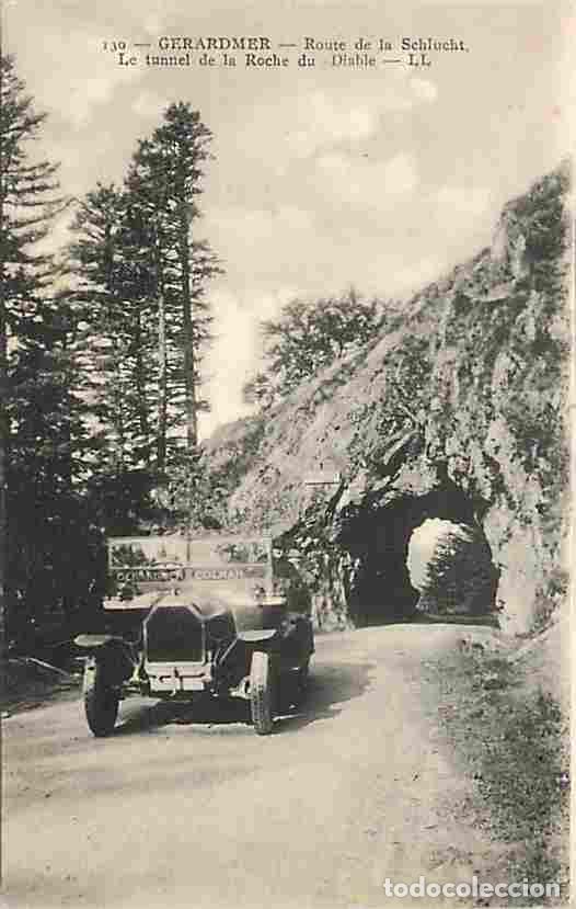 Postales: France - 88 - G&eacute;rardmer - Route de la Schlucht - Le Tunnel de la Roche du Diable - Anim&eacute;e - Automobi