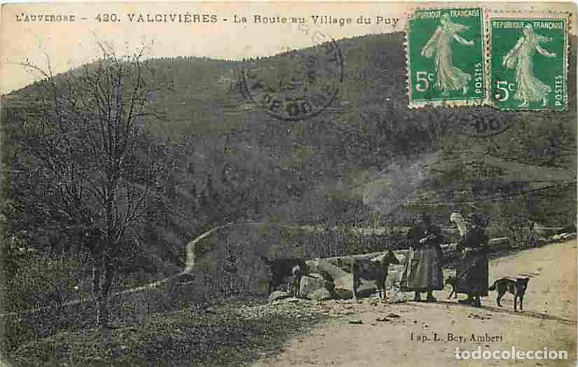 Cartoline: France - 63 - Valcivi&egrave;res - La Route du Village du Puy - Anim&eacute;e - Ch&egrave;vres - CPA - Voir Scans Recto-V
