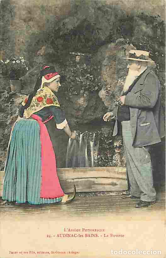 Cartoline: France - 09 - Audinac les Bains - La Buvette - Anim&eacute;e - Folklore - CPA - Voir Scans Recto-Verso