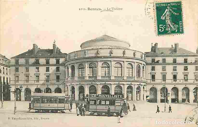 Cartoline: France - 35 - Rennes - Le Th&eacute;atre - Anim&eacute;e - Tramway - CPA - Voir Scans Recto-Verso