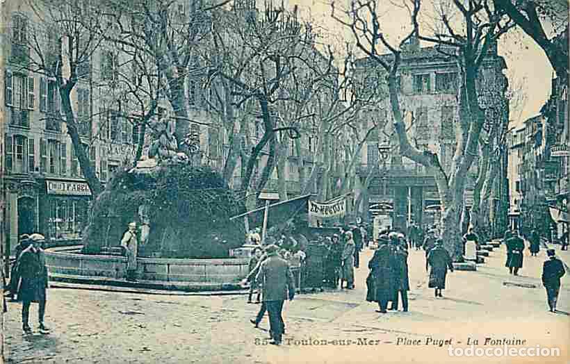 Postales: France - 83 - Toulon - Place Puget - La Fontaine - Anim&eacute;e -Stand Au Muguet - Fleuriste - CPA - Voir