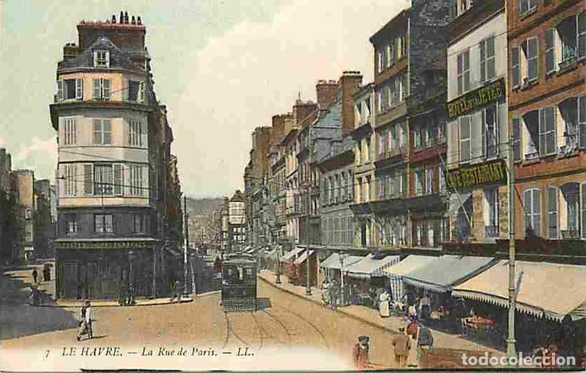 Postales: France - 76 - Le Havre - La Rue de Paris - Anim&eacute;e - Tramway - Coloris&eacute;e - CPA - Voir Scans Recto-Ver