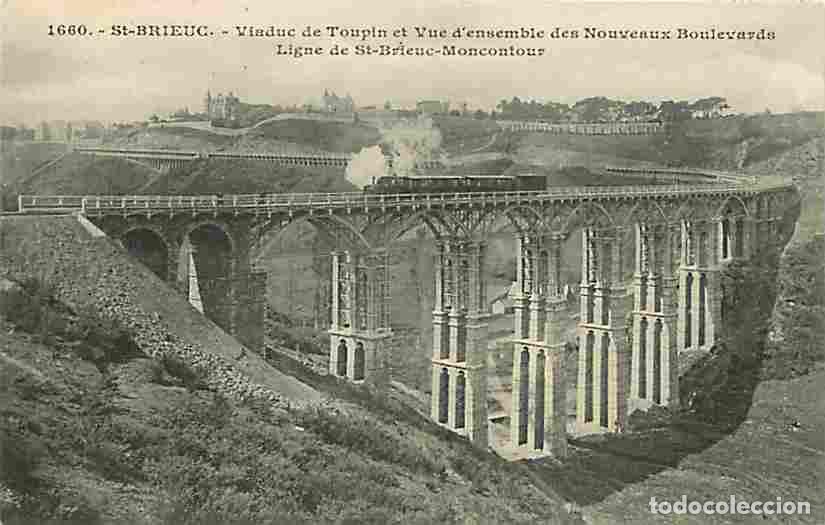Postcards: France - 22 - Saint Brieuc - Viaduc de Toupin et vue d'ensemble des Nouveaux Boulevards - Anim&eacute;e - T