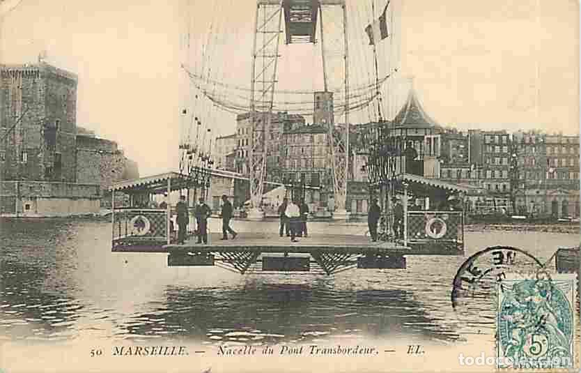 Postcards: France - 13 - Marseille - Nacelle du Pont Transbordeur - Anim&eacute;e - CPA - Voir Scans Recto-Verso