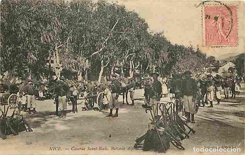 Postcards: France - 06 - Nice - Caserne Saint Roch - Batterie Alpine - Anim&eacute;e - Militaria - CPA - Voir Scans Re