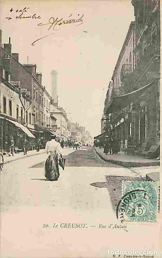 Postcards: France - 71 - Le Creusot - Rue d'Autun - Anim&eacute;e - Pr&eacute;curseur - CPA - Voir Scans Recto-Verso