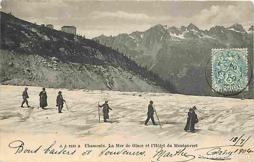 Postcards: France - 74 - Chamonix - La Mer de Glace et l'Hotel du Montanvert - Anim&eacute;e - CPA - Voir Scans Recto-