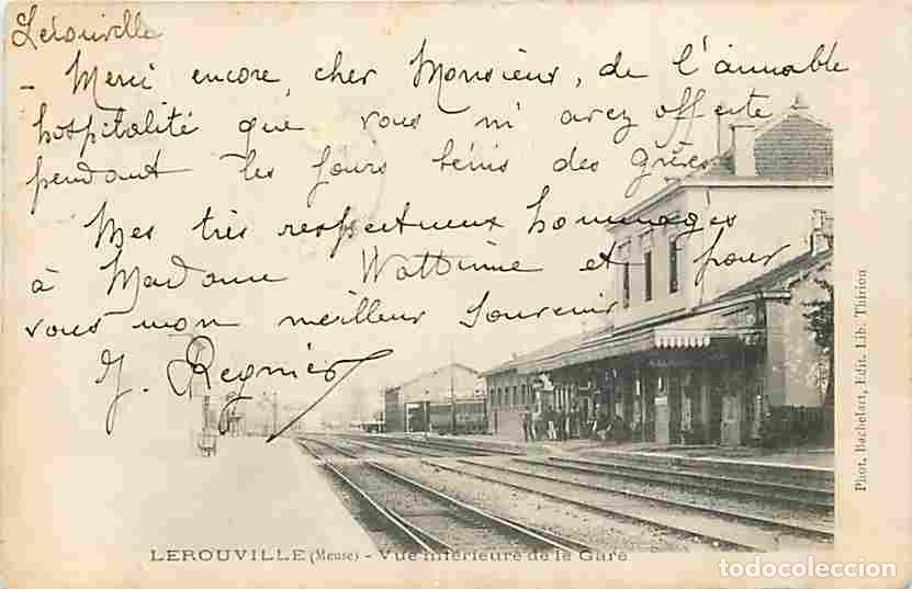 Postkarten: France - 55 - Lerouville - Vue int&eacute;rieure de la Gare - Anim&eacute;e - CPA - Voir Scans Recto-Verso