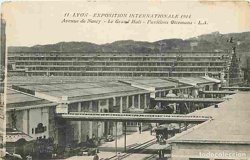 Postkarten: France - 69 - Lyon - Exposition Internationale de 1914 - Avenue de Nancy - Le Grand Hall - Pavillons