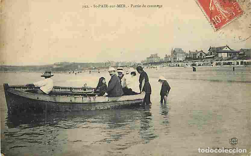 Postkarten: France - 50 - St Pair sur Mer - Partie de canotage - Anim&eacute;e - CPA - Voir Scans Recto-Verso