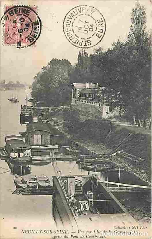 Postkarten: France - 92 - Neuilly sur Seine - Vue sur l'Ile de la Grande Jatte prise du Pont de Courbevoie - Ani