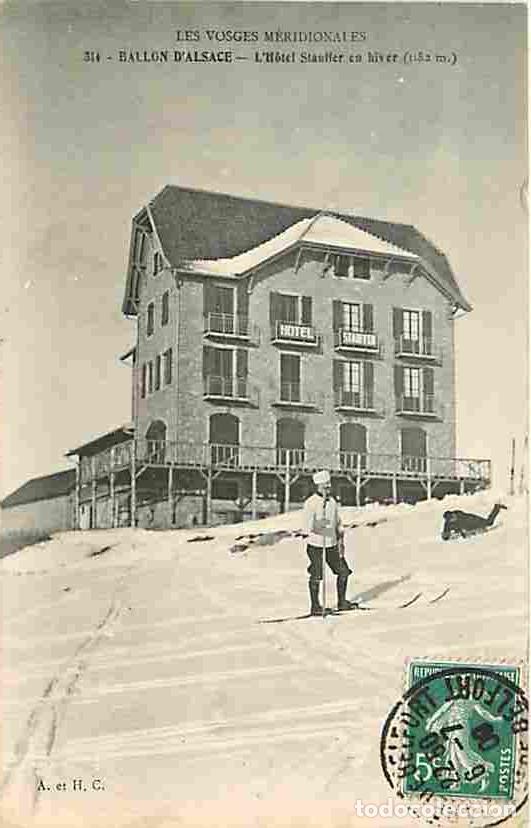 Postkarten: France - 68 - Ballon d'Alsace - L'Hotel Stauffer en hiver - Anim&eacute;e - Oblit&eacute;ration ronde de 1909 - CP
