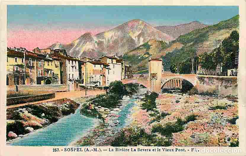 Postkarten: France - 06 - Sospel - La Rivi&egrave;re La Bevera et le vieux Pont - Coloris&eacute;e - CPA - Voir Scans Recto-Ve