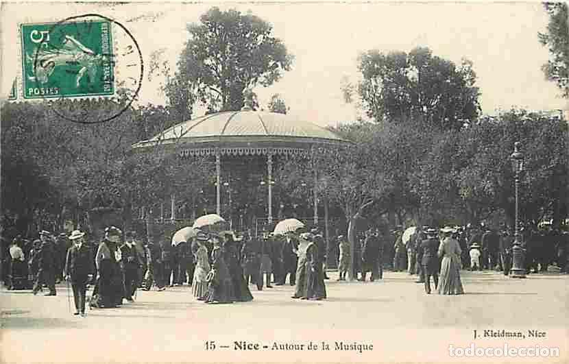 Postkarten: France - 06 - Nice - Autour de la Musique - Kiosque &agrave; Musique - Anim&eacute;e - CPA - Etat l&eacute;ger pli visibl