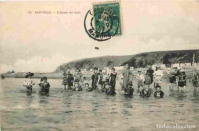 Cartoline: France - 50 - Donville - L'heure du bain - Anim&eacute;e - CPA - Voir Scans Recto-Verso
