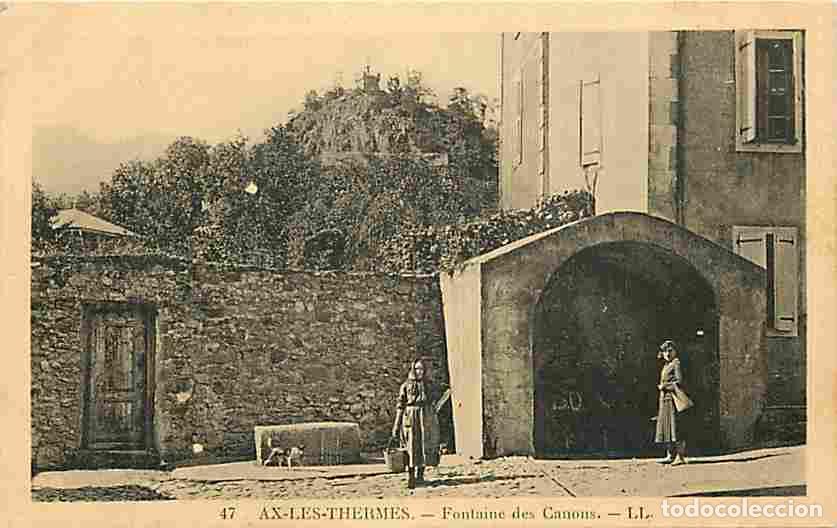 Postkarten: France - 09 - Ax les Thermes - Fontaine des Canons - Anim&eacute;e - CPA - Voir Scans Recto-Verso